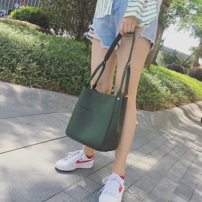 

Luxury Bran Designer Large Bucket Bags Candy Color brand Crossbody Bags Tote Shopper Bag Shoulder Bags For Women Sac Cuir V5-03