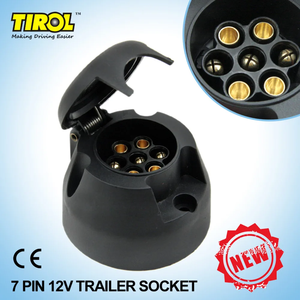 Розетка для прицепа TIROL T22779a 7 контактный из матового материала 12 В|socket 12v|socket asocket |