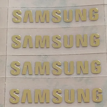 

Wholesale Custom Gold Samsung Logo Metal Paste Label Galaxy S3 s4 s5 Stickers 19X3mm 100pcs/Lot Free Shipping