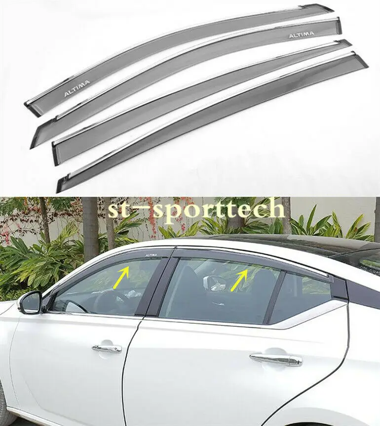 

FIT FOR Nissan Altima Window Visor Vent Shade Rain/Sun/Wind Guard 4PCS 2019