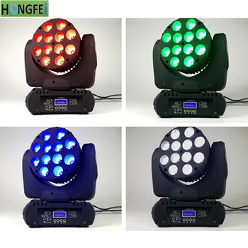 

4pcs / 12x10W moving head beam light RGBW 4in1 dmx512 control led moving head light spotlights professional dj equipment