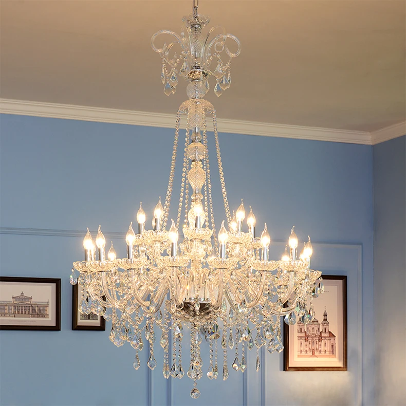 French Luxury Crystal Chandelier Living Room Bedroom Home Lighting Crystal Chandelier Living Room Bedroom