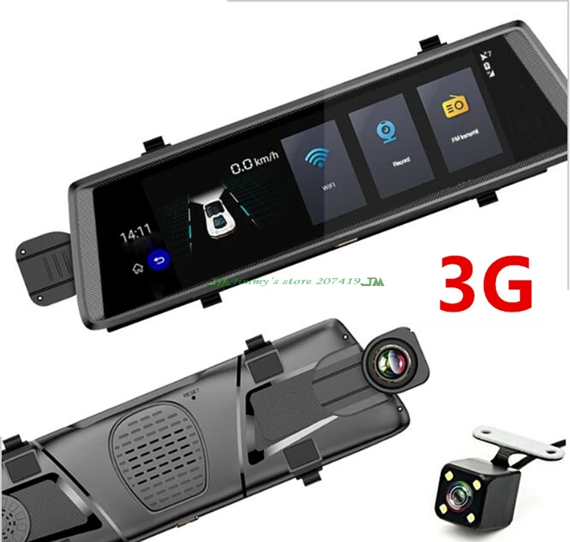 

10" Touch Screen Android 5.0 GPS Navigators FHD 1080P video recorder mirror dvr WIFI 3G camara para automovil car dvrs