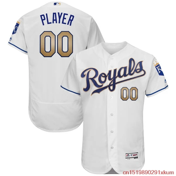MLB Для мужчин Канзас City Royals 00 Бейсбол белый 2017 Главная Flex база аутентичные