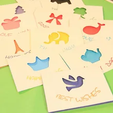 1 лот = 48 шт.! Sprite карты/день рождения пожелания карт/Рождество Creative карт с бумажном конверте