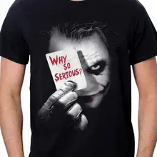 Футболка Бэтмен Темный рыцарь Джокер Почему так серьезно? Мужской свитер официальный DC