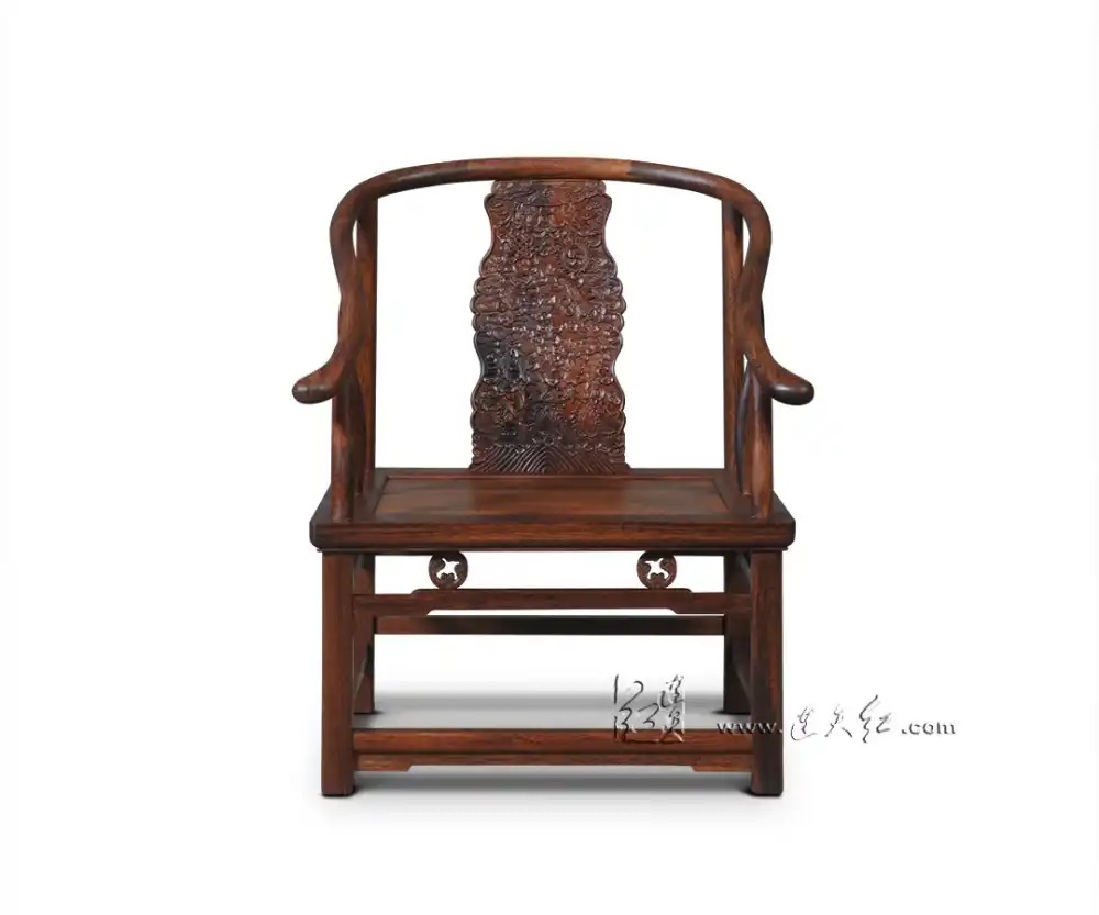 Living room rosewood furniture chinese royal solid wood armchair red sandalwood dining chair backed antique carving