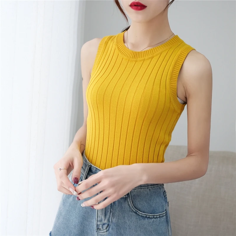 

3475 - Real-time purely round-collar knitted vest 21Q Zone 4)