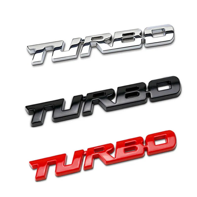 

JDM Car Stickers and Decals Metal 3D TURBO Emblem Auto Styling Accessories for ford focus 2 BMW Opel Astra h Volkswagen Golf 4 5
