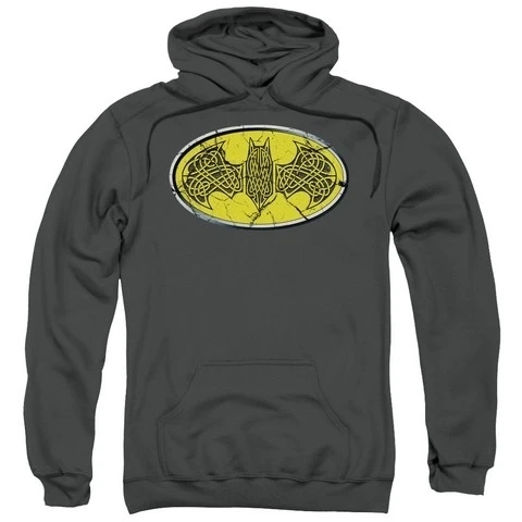 Trevco Batman-Celtic Shield - Adult Pull-Over Hoodie - Charcoal Extra Large (1)