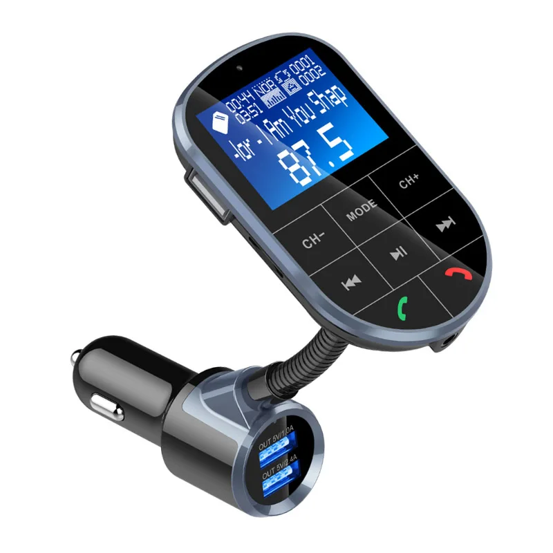 

HandsFree Wireless Bluetooth FM AUX Modulator Car Kit MP3 Player TF SD LCD Display Dual USB Car Bluetooth MP3 Music Player