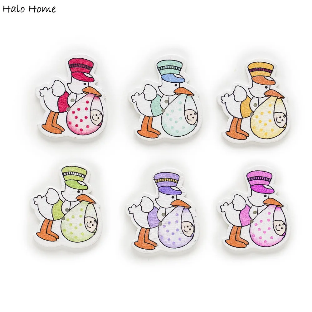 

30pcs 2 Hole Postman Baby Wood Buttons Sewing Scrapbooking Home Decor Clothing 32x29mm