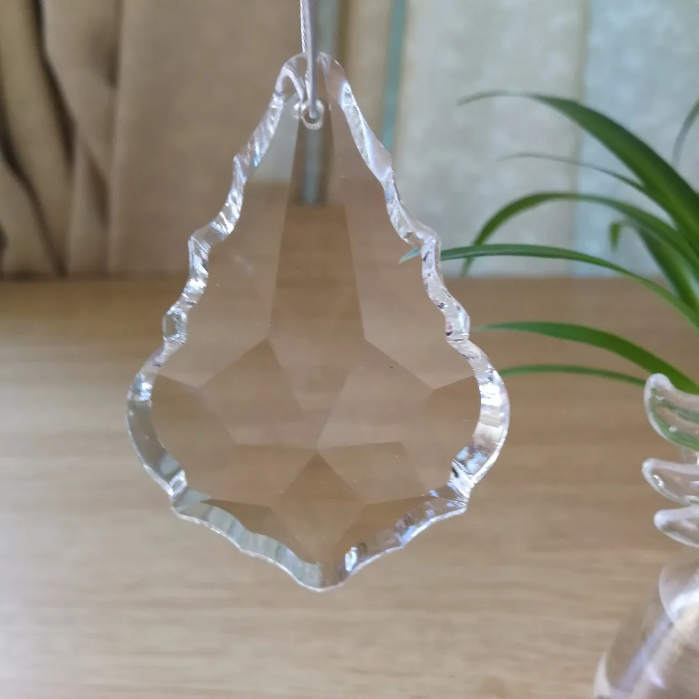 40units 76mm Transparent Maple Leaf French Cut Chandelier Glass Crystal Lighting Prisms Hanging Drops Pendants K9 | Освещение