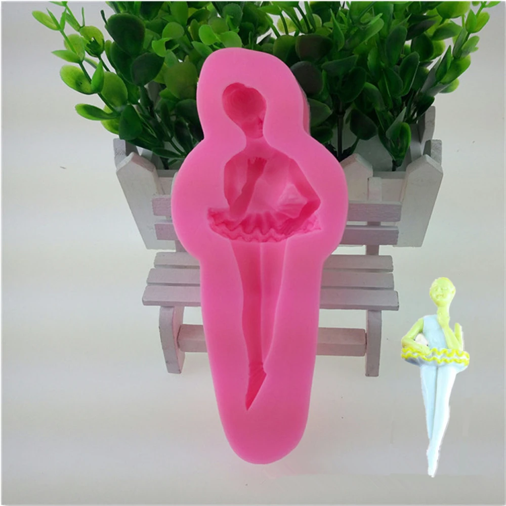 

Aouke Ballet Dancing Girl Baking Silicone Mold Cake Decoration DIY Fondant 3D Silicone Mold Chocolate Mold X013