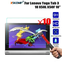 Xskemp 10 шт./лот 0.3 мм закаленное Стекло Экран протектор для Lenovo Йога Tab 3 10 "9 H Настоящее закаленное стекло Экран защитный кожух