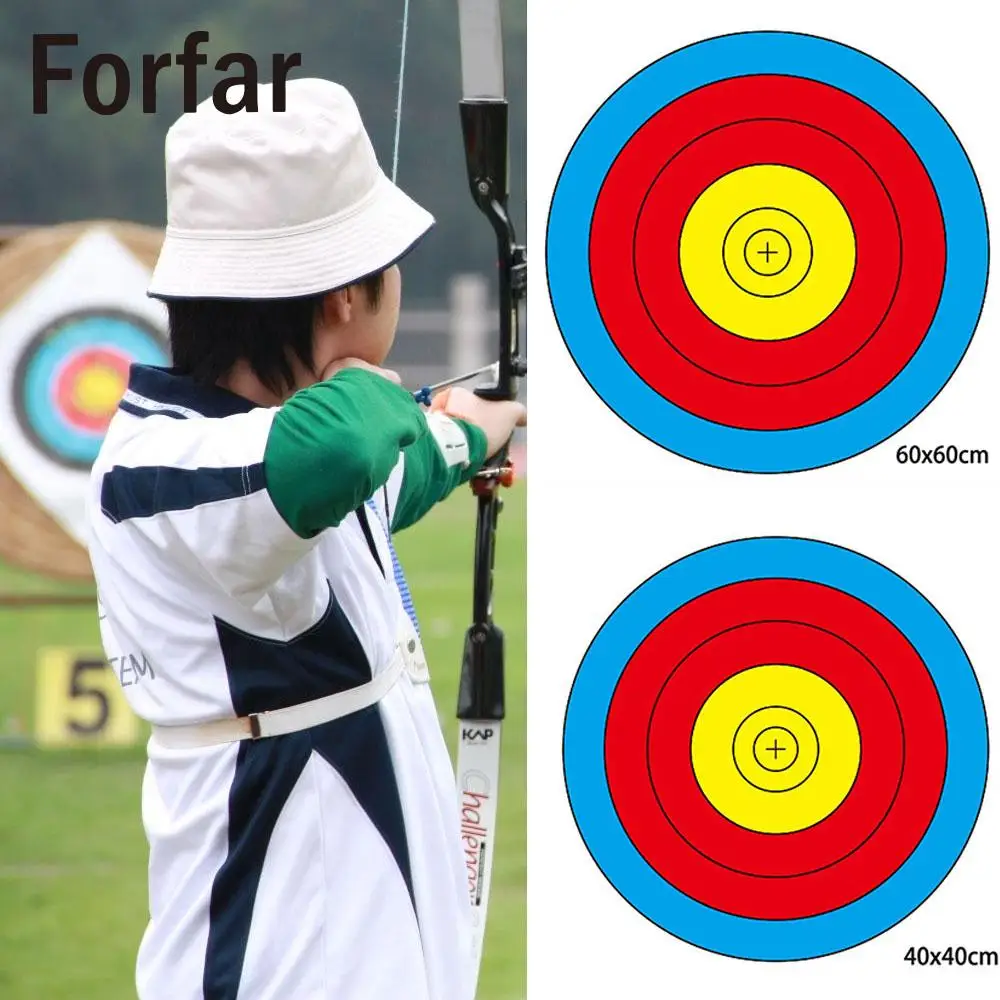 

10pcs 60*60CM Colorful Archery Targets Full Ring Shooting Target Paper Hunting Accessories Bow Arrow Gauge Useful