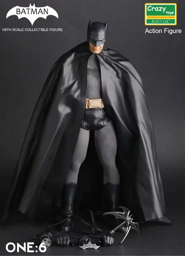 Сумасшедшие игрушки Бэтмен ПВХ фигурку Коллекционная модель игрушки 12 "30 см