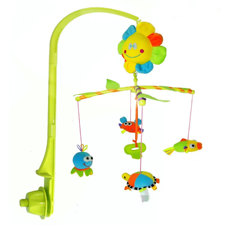Cute musical box baby music crib mobile bb bed hanging rattle toy