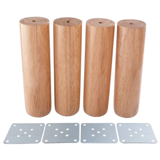 5x18cm Round Wooden Material Sofa Chair Bed Cupboard Tea Table Tv 5x18cm Round Wooden Material Sofa Chair Bed Cupboard Tea Table Tv Cabinet Furniture Legs Feet Pack Of 4