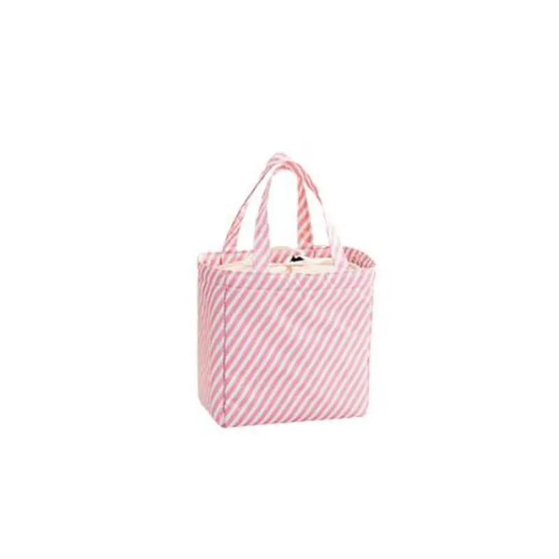 Pink white stripes PACGOTH свежесть, изоляция холодные тюки Термальность оксфордская сумка для обеда Водонепроницаемый удобная сумка для отдыха милый Фламинго Cuctas сумка 1 шт - Цвет: Pink white stripes