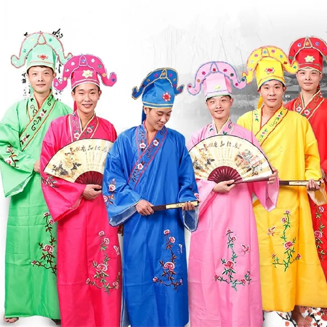 

6 colors chinese tang suit Tang Bohu cosplay ancient Gifted scholar costumes for men peking opera costume