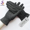 [BYSIFA] Winter Cashmere Wool Gloves Women New Soft Elegant Mittens Gloves Top Grade Thick Warm Touch Screen Ladies Gray Gloves ► Photo 1/6