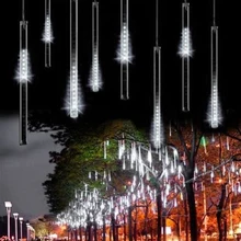 Zahradní vánoční dekorace – LED osvětlení – padající sníh