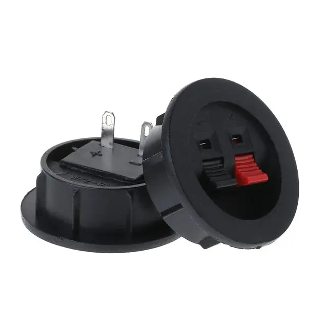 2pcs 2 Way Black Car Binding Post Speaker Box Terminal Cup Plate Connector Board 2pcs 2 Way Black Car Binding Post Speaker Box Terminal Cup Plate Connector Board
