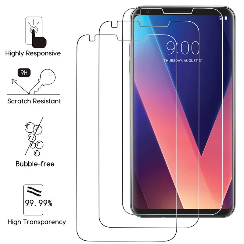3 шт. для lg V30 Экран протектор V35 ThinQ G5 G4 G2 V20 V10 Stylo плюс 1 k4 K8 2017 G6 Закаленное стекло