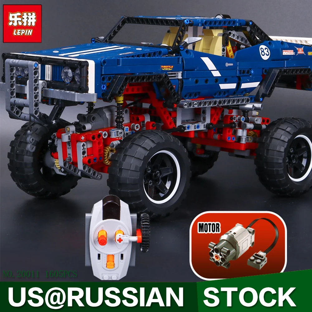 

Lepin 20011 Technic 4x4 Crawler Exclusive Edition building bricks blocks Pickup Toys for children boys Game Model RC Car Gift