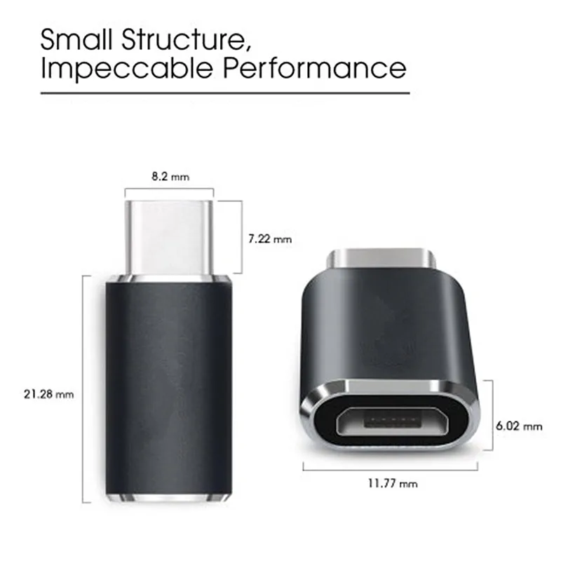 2 шт. USB-C к mi cro USB Адаптер преобразует Тип-C ввод mi cro USB зарядное устройство для Xiaomi mi 5 5S huawei p10 nova zte axon 7 nubia