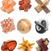 9 шт./лот Классический Деревянный Логические Burr переплетенных Паззлы игры Игрушечные лошадки для взрослых детей