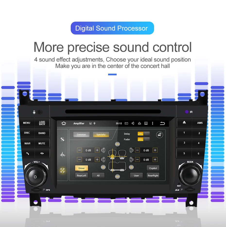 Excellent Isudar 2 Din Autoradio Android 9 For Mercedes/Benz/Sprinter/W203/A180/A-class Car Multimedia Player GPS Octa Core RAM 4G DSP DVR 6
