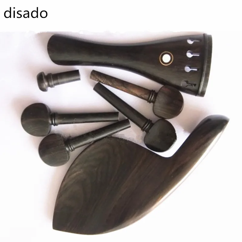 

disado 1/8 1/4 1/2 3/4 4/4 Ebony Violin parts violino tuner string board Chinrest Violin Accessory