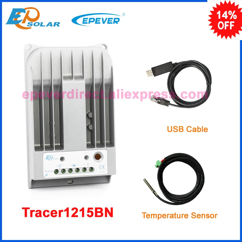 

Tracer1215BN 10A 10amp with USB cable and temperature sensor EPEVER MPPT solar regulator free shipping