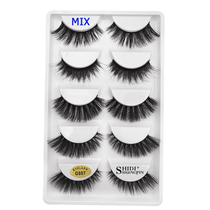 50 pairs Eyelashes Wholesale Mink Eyelashes Natural Long False Lashes Makeup 3D Mink Lashes Full Fake Eyelash Extensions - Цвет: G807 10 boxes