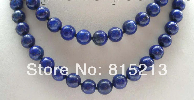 Ddh001046 35 &quotПодлинная натуральная 10 мм синяя Лазурит ожерелье 14k | Украшения и