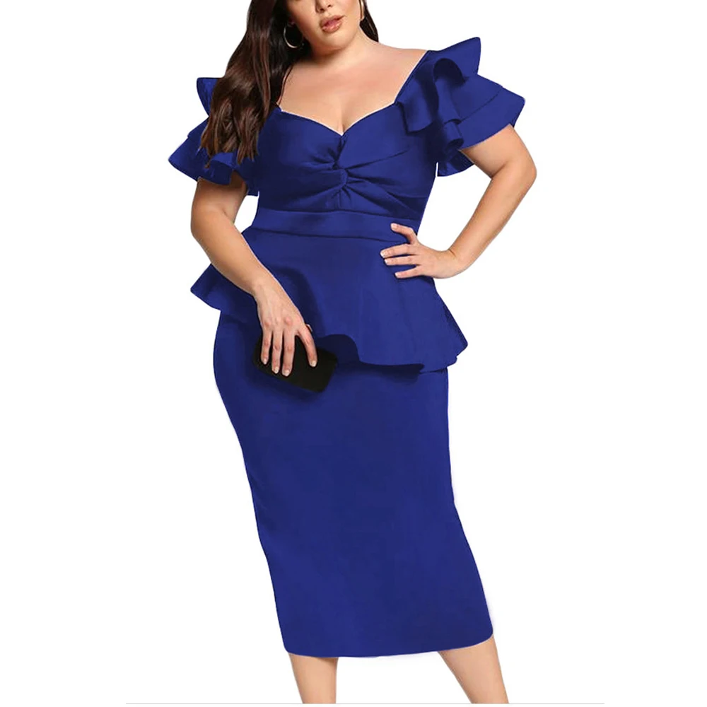 Купить Синие Платье Большого Размера