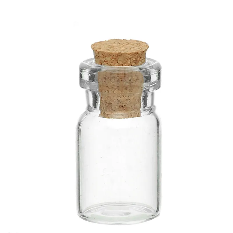 

10PCs Tie Plug Tiny Glass Mini Cute Transparent Charms Bottles Handmade Vials Jewelry Vial Potion 24mm x10mm