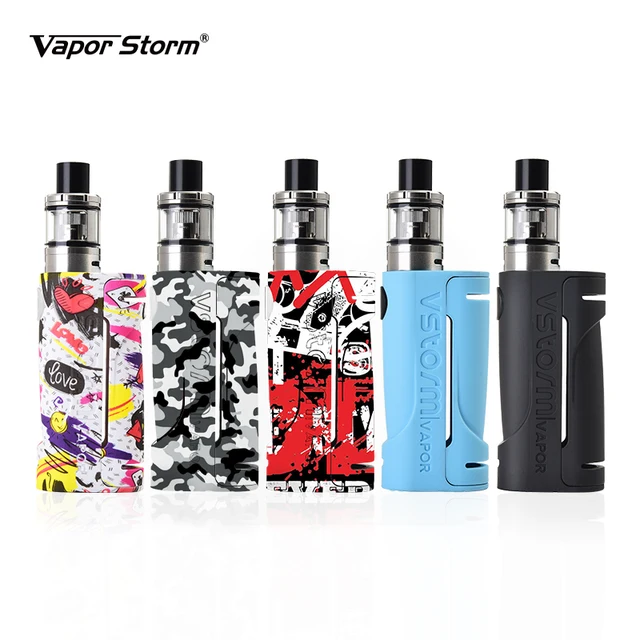 original vapor storm eco 90w kit 2ml v tank 90w eco box mod vape 510 vaoor
