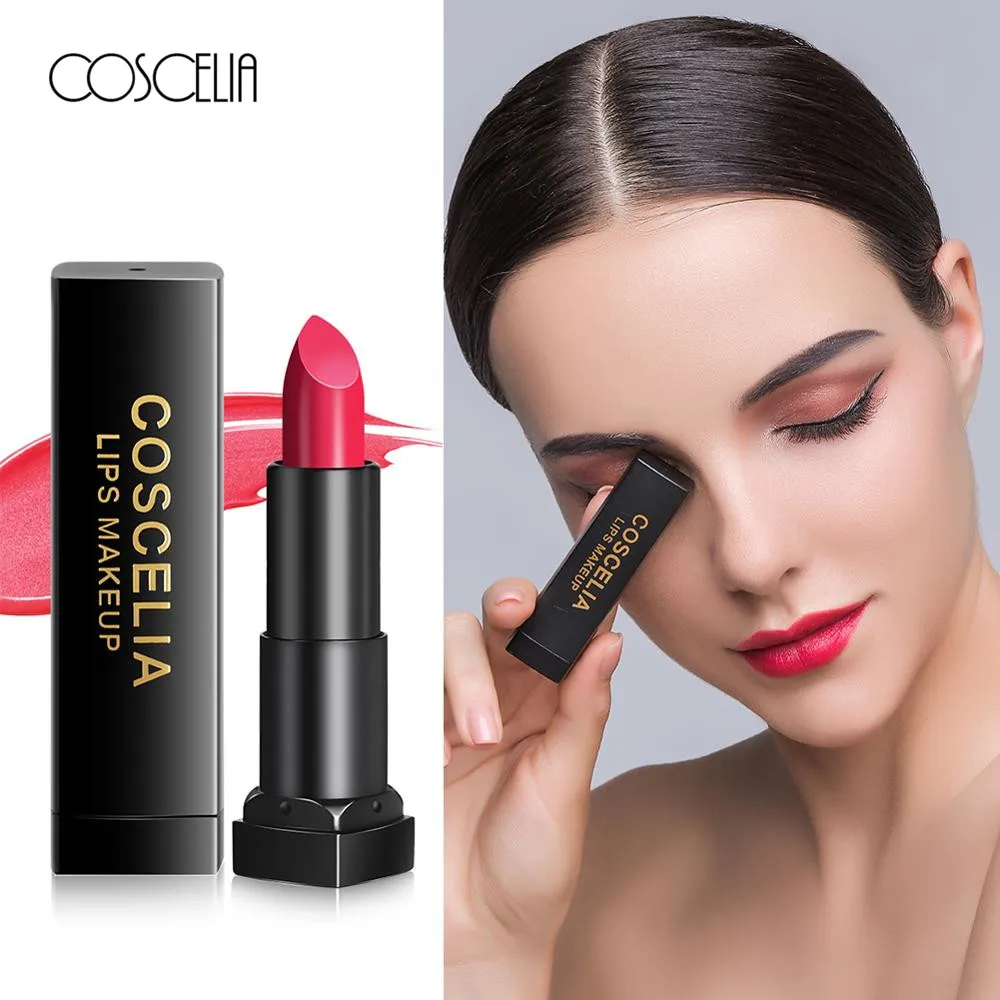 

1PC Nude Waterproof Lipstick Matte Pumpkin Color Lipstick Vitamin E Moisturizing Water-Resistant Profissional Lipstick