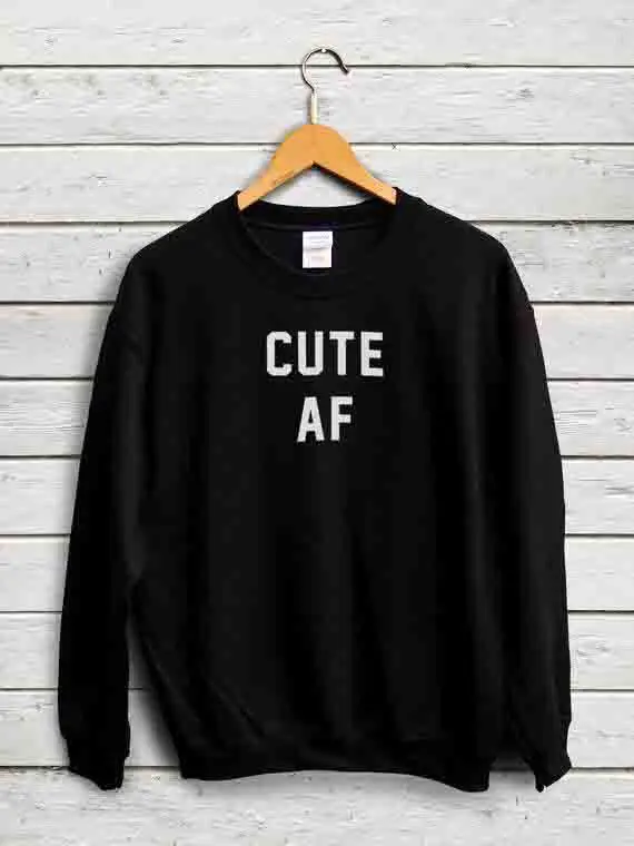 

Женский свитшот с надписью «I'm Cute AF Tumblr»