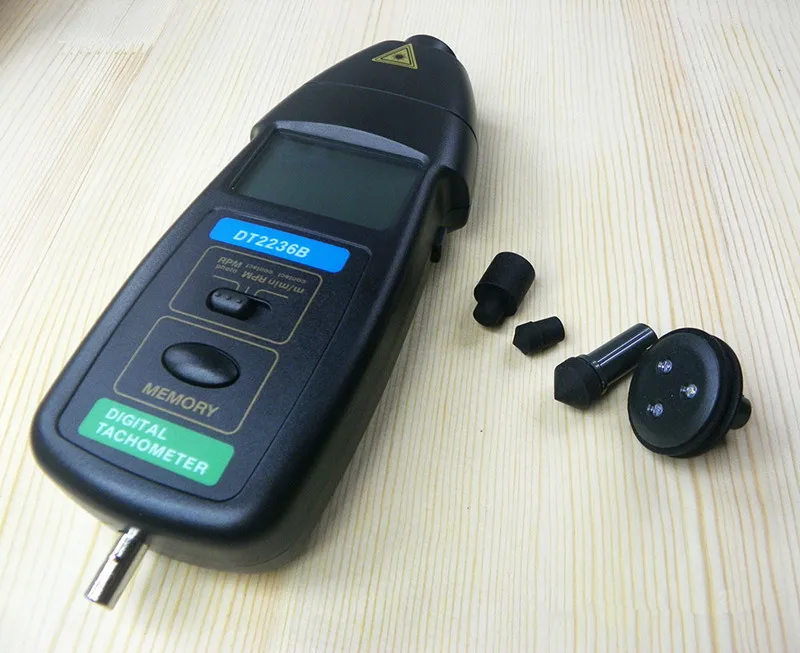DT-2236B Photoelectric tachometer and contact tachometer two function meter RPM meter speed laser tacometro digital tachometer 6