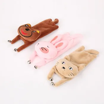 

Cute Pet dog cat Toy Plush Rabbit Bear Shape Toy With Bells Squeaking Animals for Cat dog Chew Soft Scratch-resistant Toy