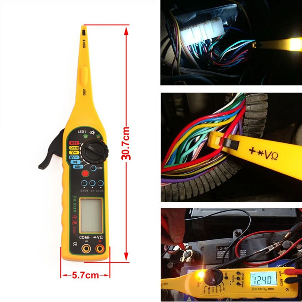 Многофункциональный автоматический Пробник цепей, мультиметр, лампа для ремонта автомобиля, тестеры автомобильной электрической цепи, мультиметр, напряжение 0-380 В