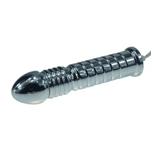 DIY Electric shock aluminum huge butt anal vaginal plug electro stimulation accessory medical themed adult sex toys product