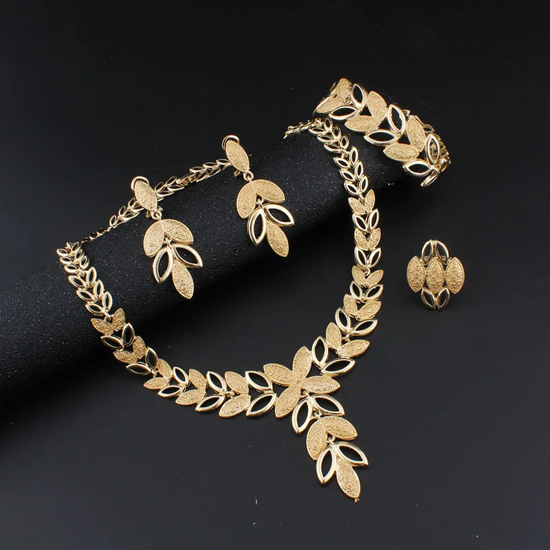 Jiayijiaduo Ювелирные наборы Свадебные хрустальные сердца Модные Свадебные африканские золотые ожерелья серьги браслет женские вечерние наборы
