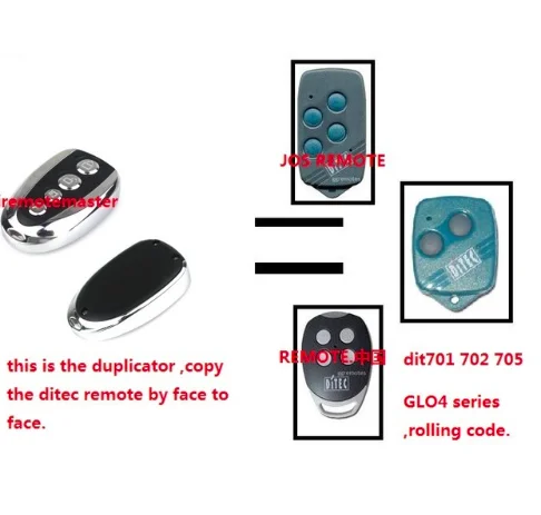 

The replace for DITEC garage door remote GOL4, BIXLG4, BIXLP2 & BIXLS2 free shipping