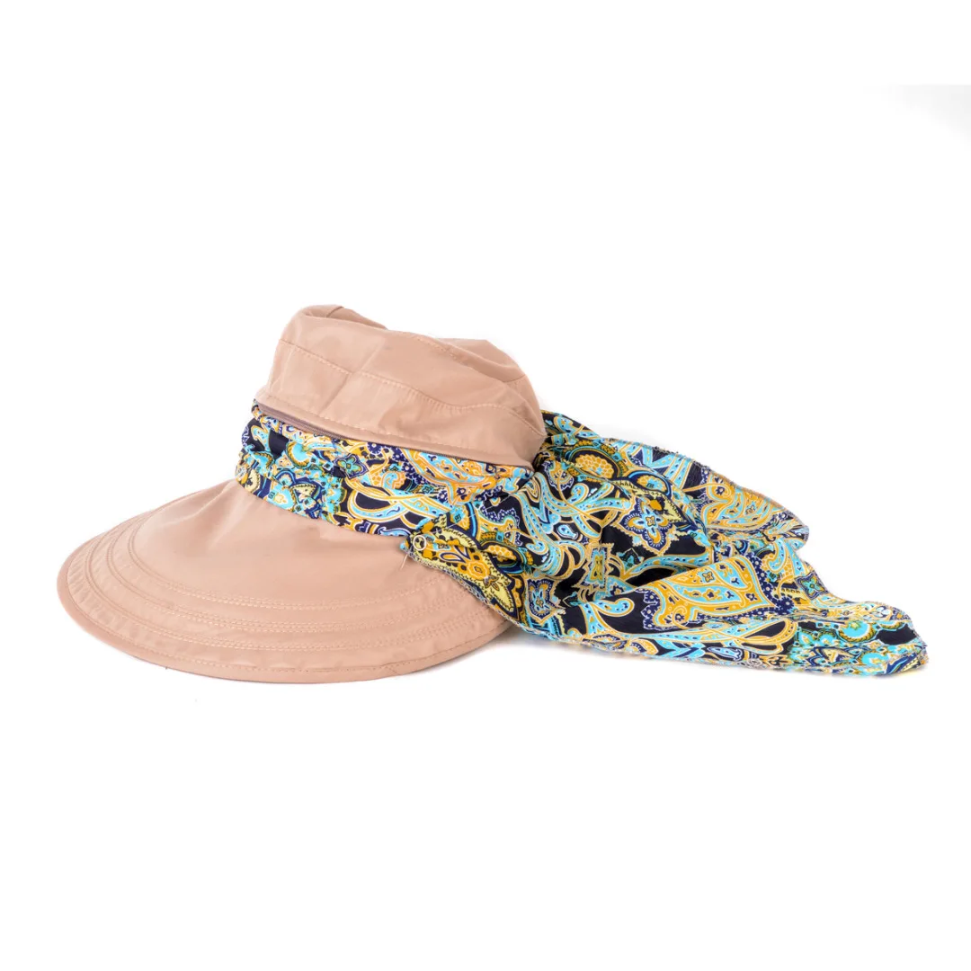 Women Protective Hat Outdoor Sun Cap Neck Face Wide Brim Visor Summer Anti-UV