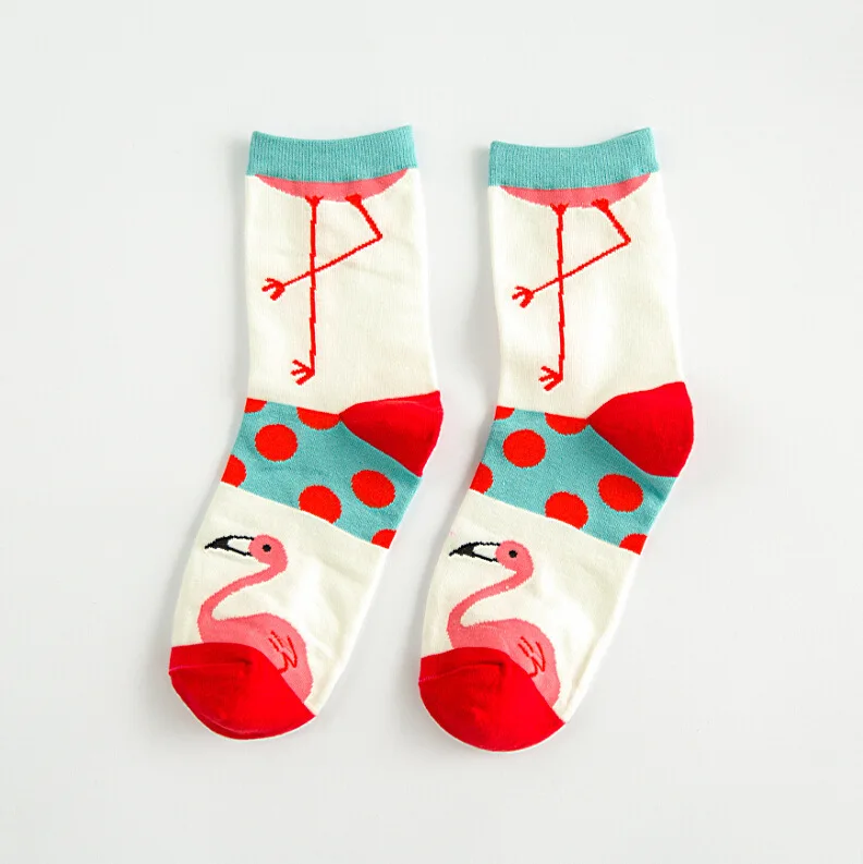 

Fashion Harajuku Bird Flamingo Cartoon Animal Socks Female Women Girl Sox Socks